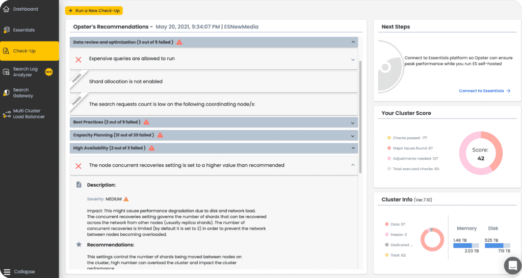 check-up dashboard rounded